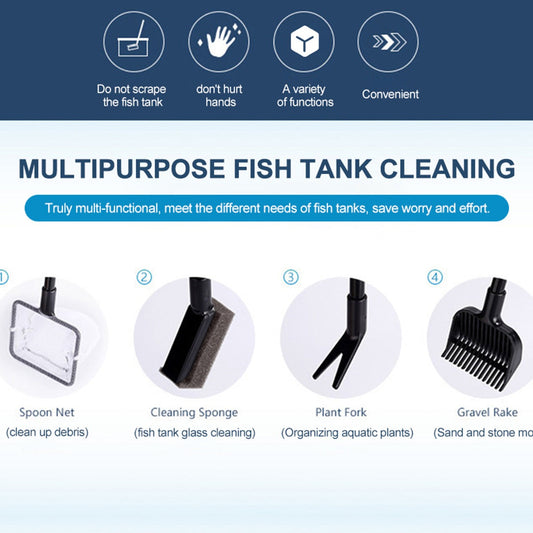 4 in 1 Multifunction Aquarium Cleaning Tool