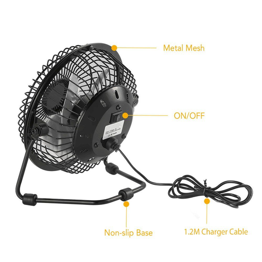 USB Mini Fan Cooling Desk -4inch