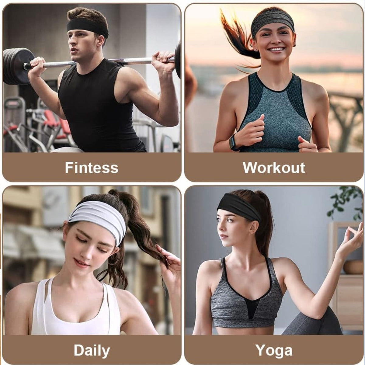Sweat Sweatband Stretch Sports Head Band