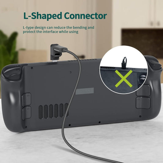 Steam Deck Adapter Type C 1 To 2 Adapter Charging Transfer Data 2 In 1