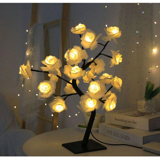 24 Rose LED Tree Desk Lamp