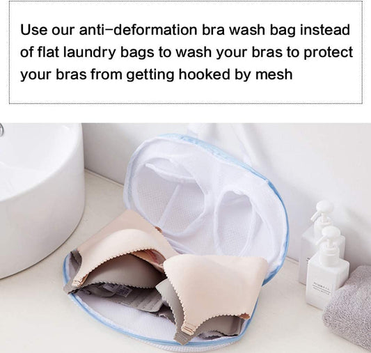 Mesh Bra Washing Bag High Permeability Bra-shaped With Handle & Zipper