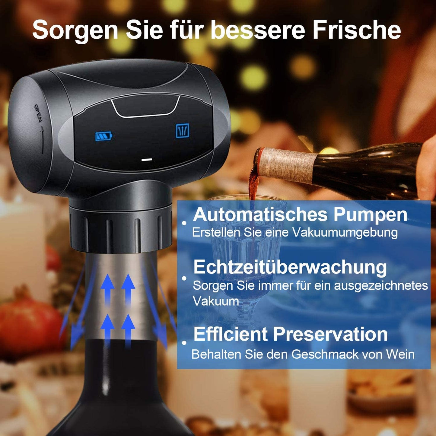 Electric Vacuum Wine Stopper