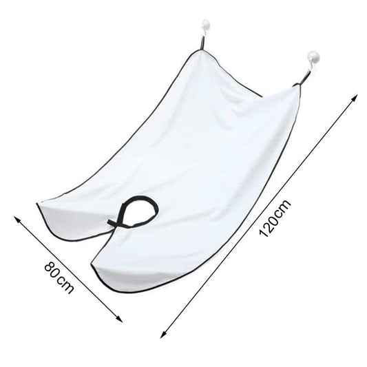 Men Beard Shaving Apron-White
