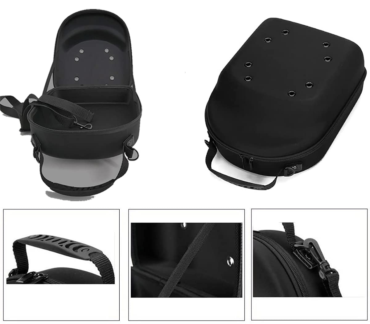 1pc High Capacity Baseball Cap Travel Case with Carry Handle and Shoulder Strap