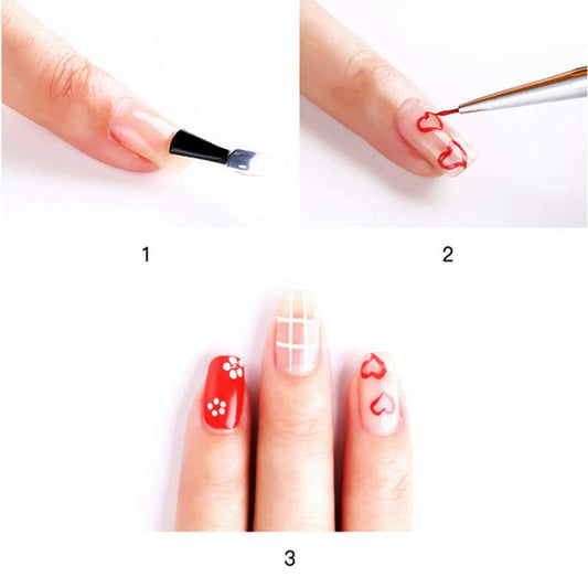 3Pcs/opp Nail Art Brushes, Thin Liner Brush