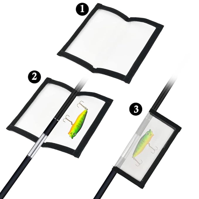 10 PCS / OPP Clear PVC Fishing Lure Wraps Protect Hooks from Damage & Rust