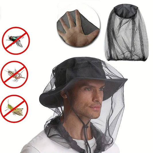 5pcs Mosquito Head Net Hat for Outdoor Activities