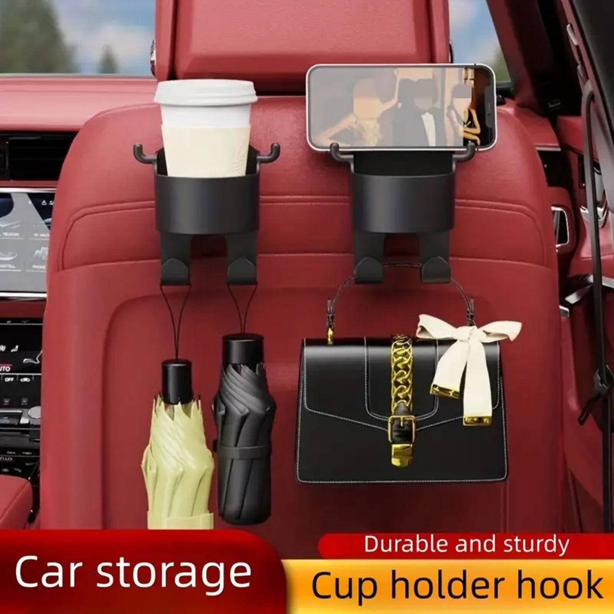 1pc Universal Car Seat Headrest Hook Storage Hanger Car Back SeatOrganize Car Interior Accessories