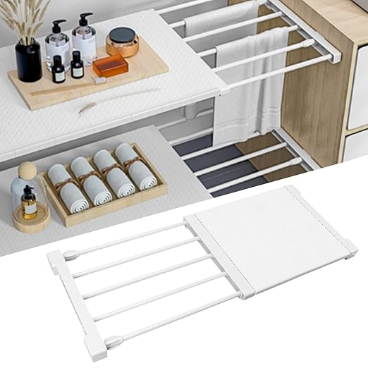 Adjustable Closet Organizer-White-38 - 55cm