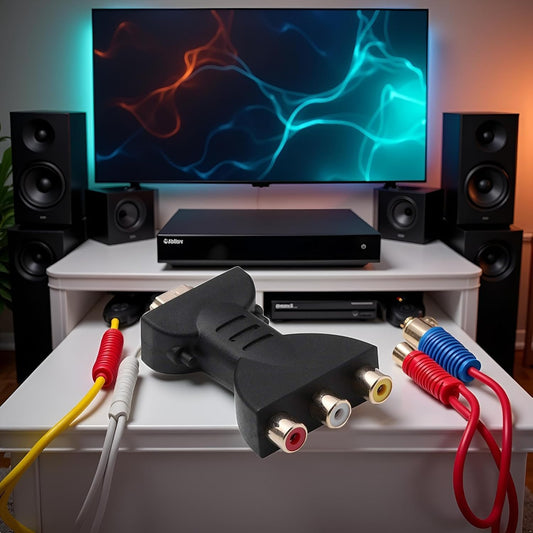 HDTV Male to 3 RCA Female Composite Adapter Cable