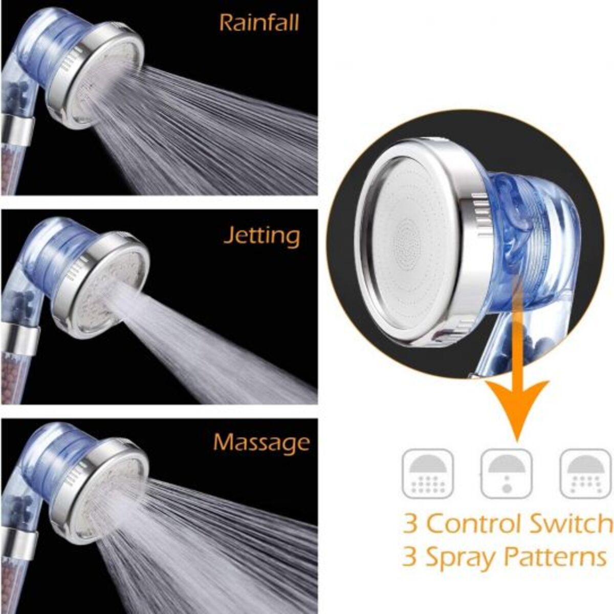 High Turbo Pressure Shower Head