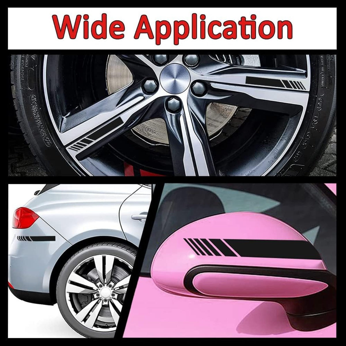2pcs Car Rear View Mirror Stickers Decor