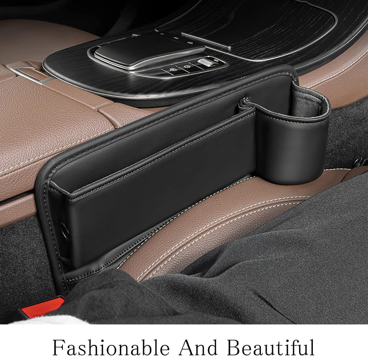 2pcs Leather Car Seat Gap Filler