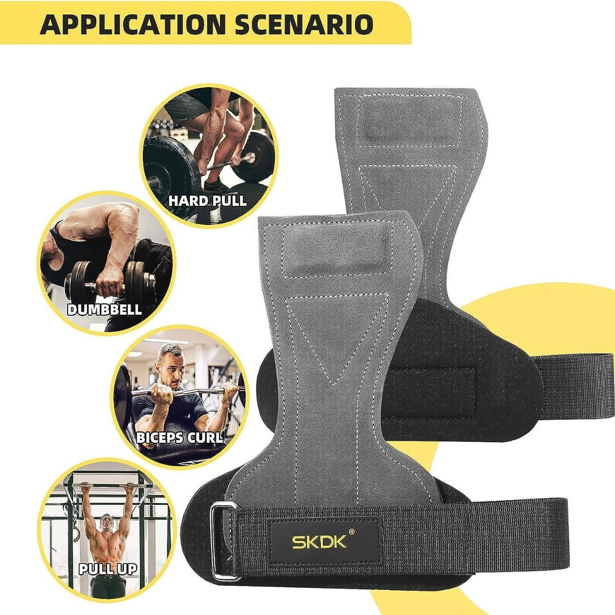 1 pair, Durable Cowhide Palm Guards for Fitness Equipment