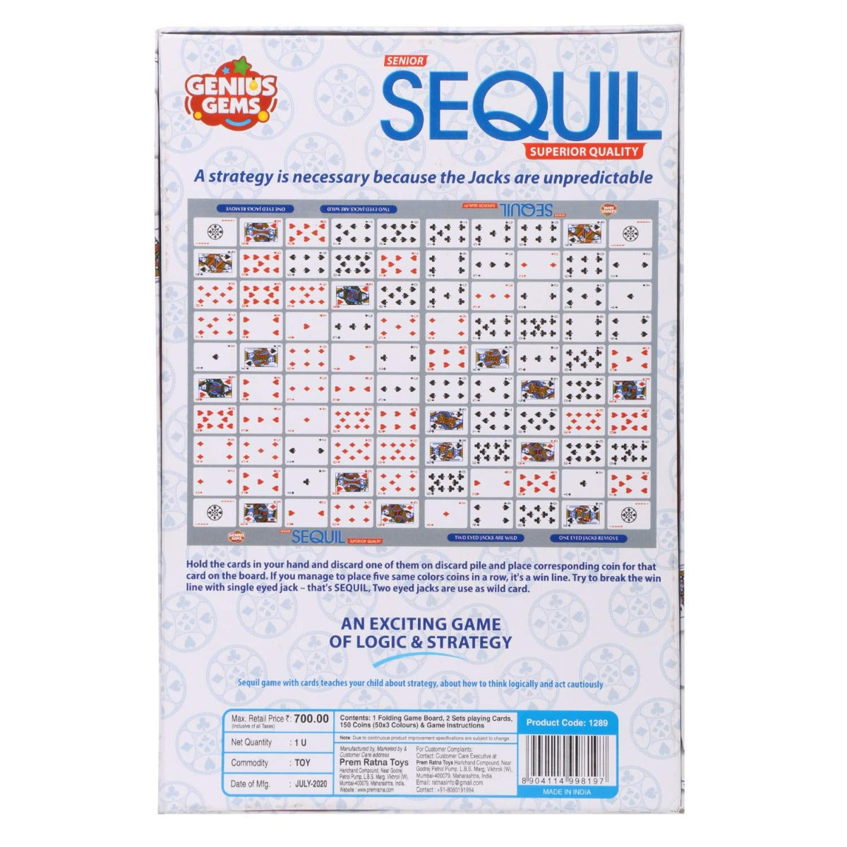 Sequil Game an Exciting Game of Logic & Strategy