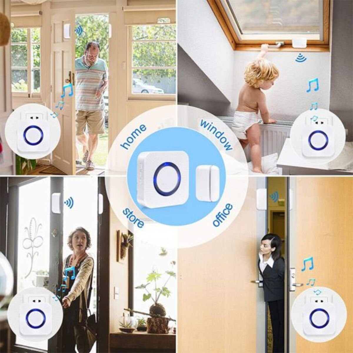 Wireless Door Alarm Doorbell