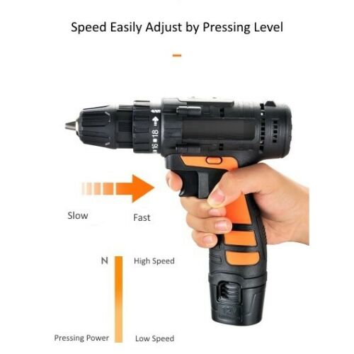 112PCS 12V Cordless Drill Driver Set