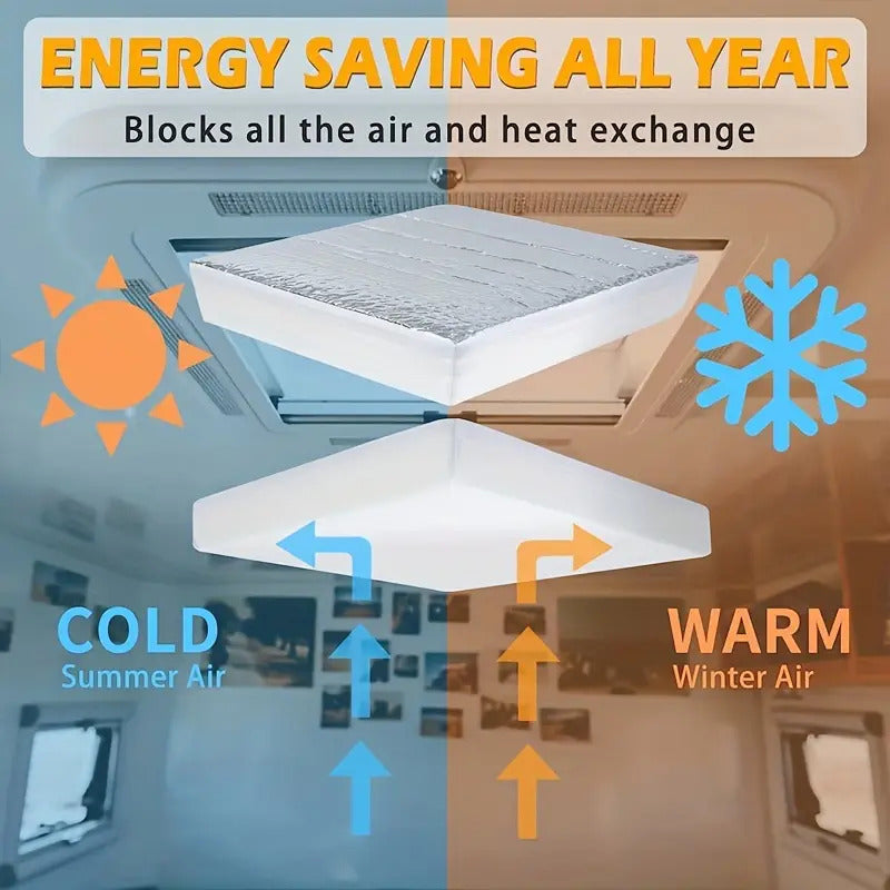 Reflective RV Roof Vent Insulator Skylight Cover Cushion