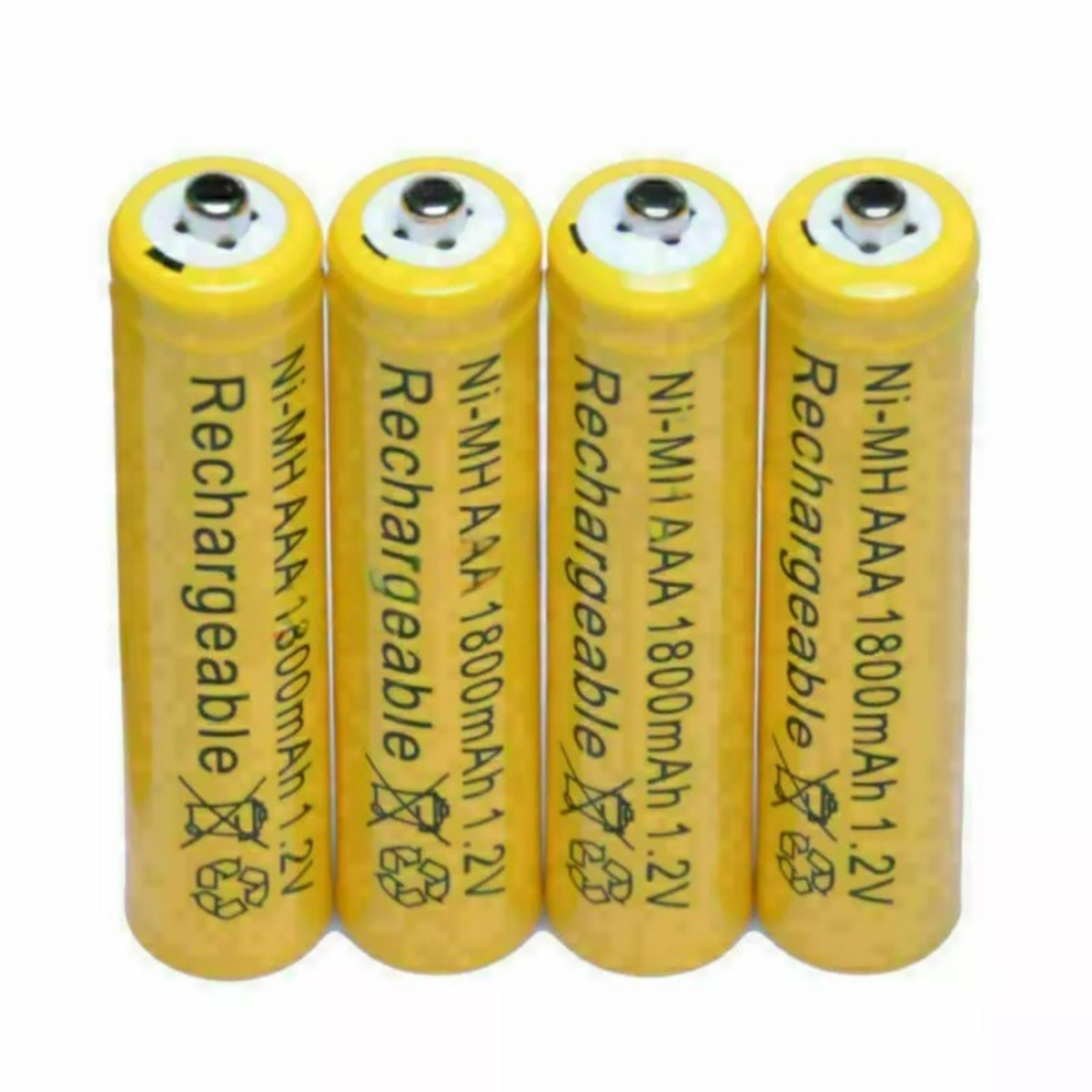 Ni-MH AAA 1800mAh 1.2V Rechargeable Batteries (4 Pack)
