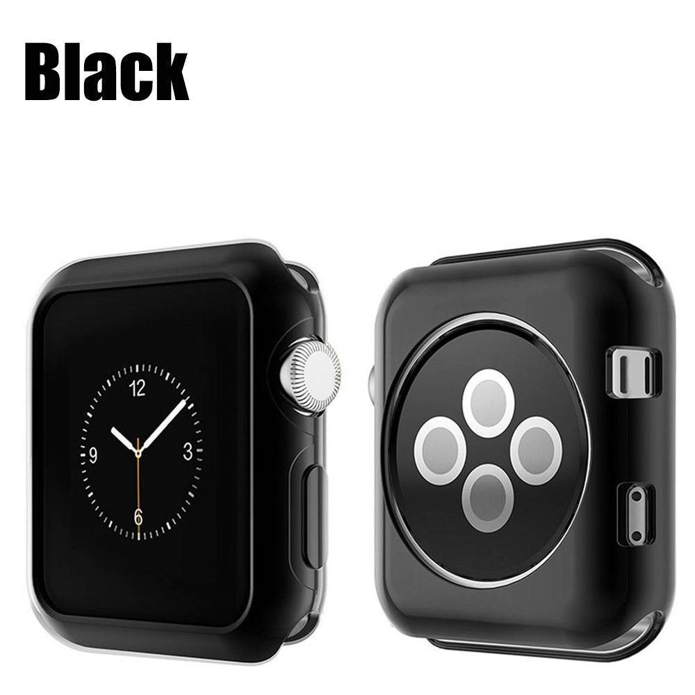 TPU Case For Smart Watch (Compatible) 38MM/42MM-Black-38mm