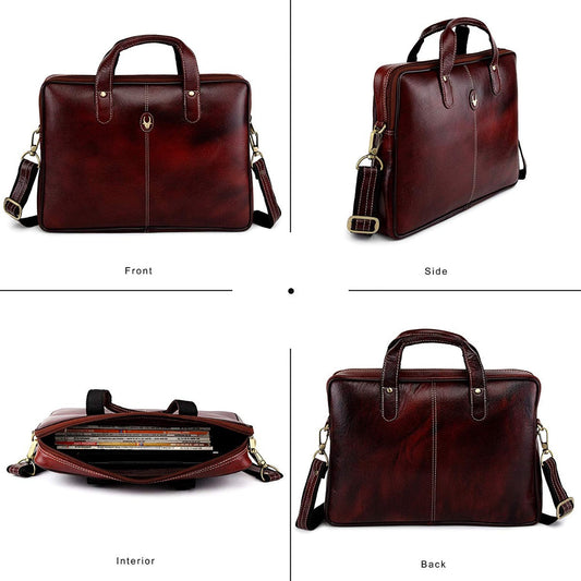 Genuine Leather 13 Inch Sleek Laptop Bag