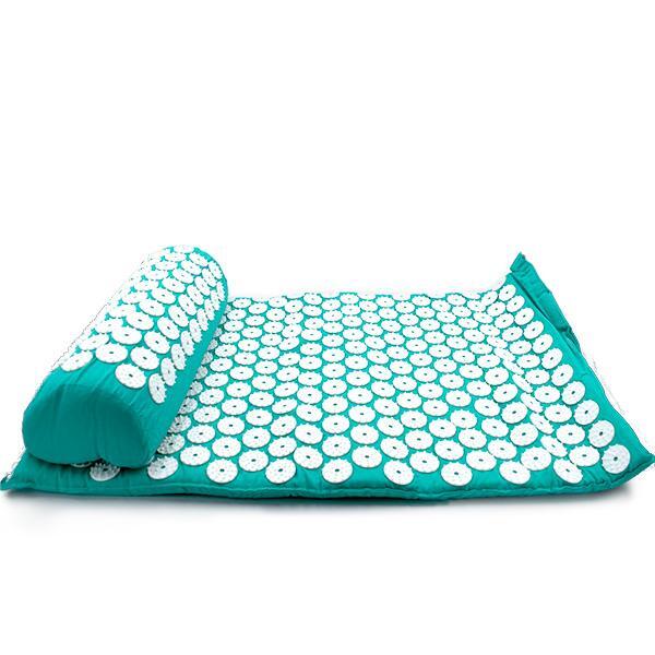 Acupressure Mat with Pillow-Green