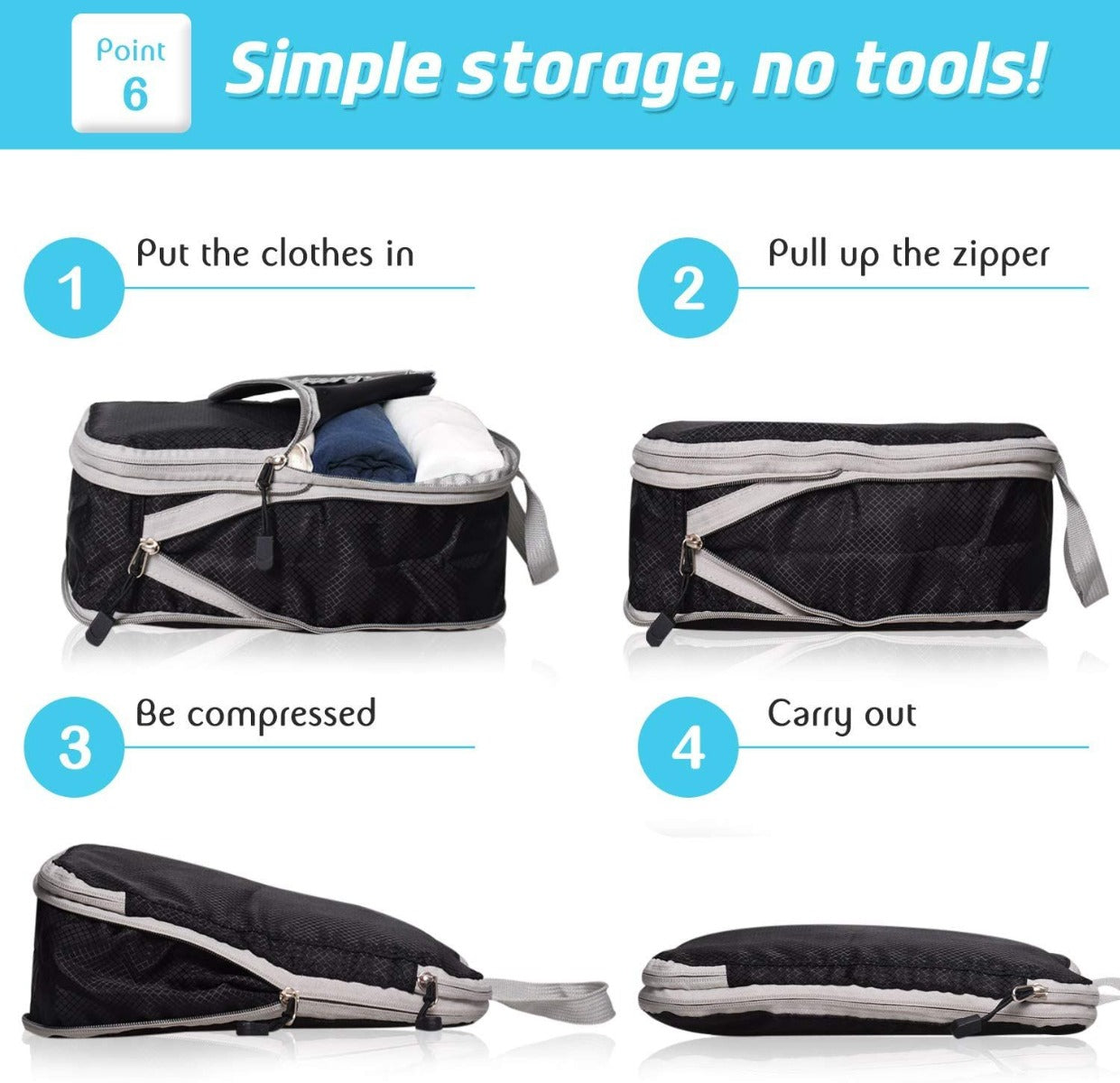 Waterproof Travel Luggage Storage Bags - 3pc/Pack