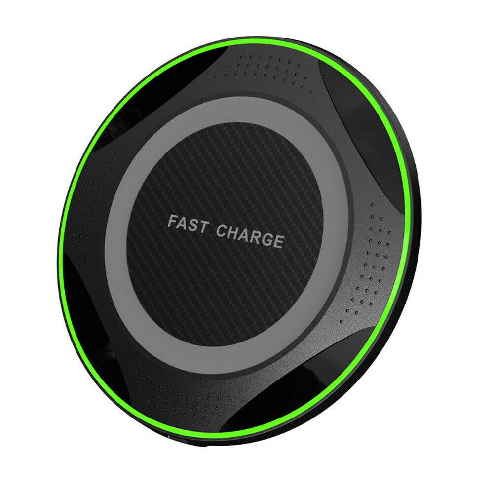 10W Fast Wireless Charger Black & White-Black