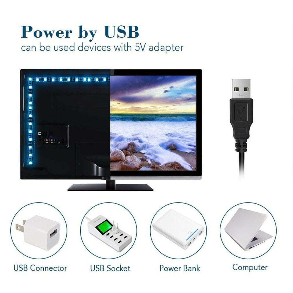 USB RGB 3M TV Back Light LED Strip Lights