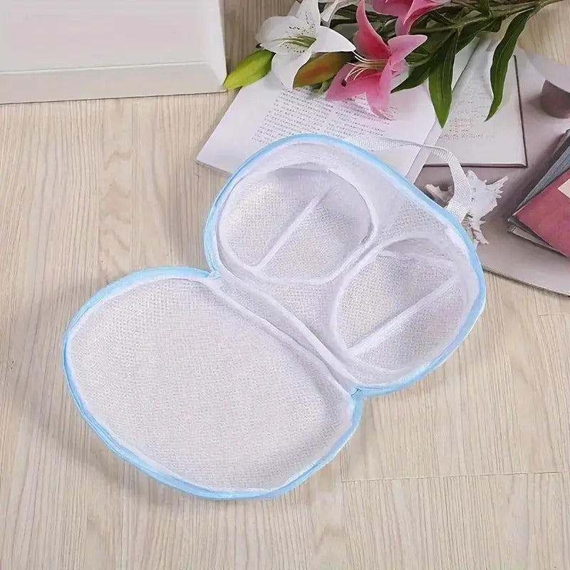 Mesh Bra Washing Bag High Permeability Bra-shaped With Handle & Zipper