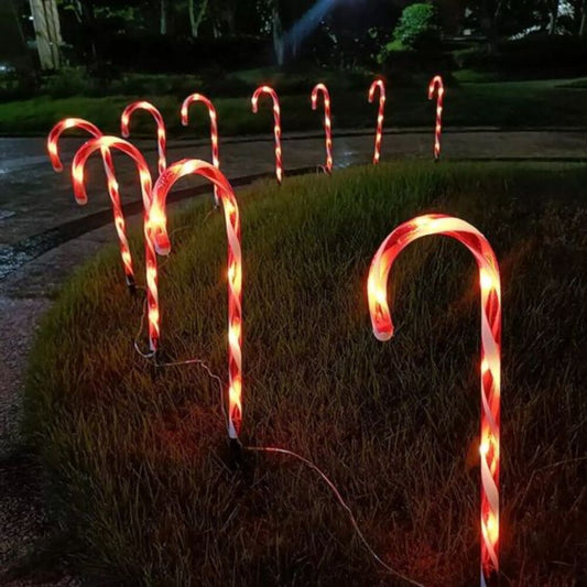 Solar Cane Ground Lamps Christmas
