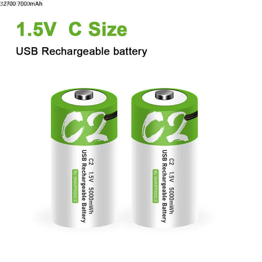 C - Size 1.5V RECHARGEABLE BATTERY 5000 mwh