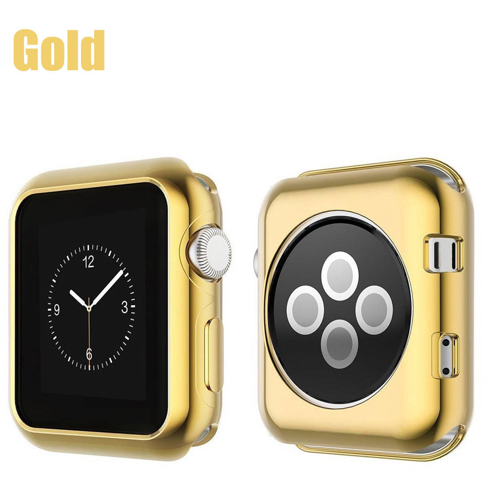 TPU Case For Smart Watch (Compatible) 38MM/42MM-Gold-42mm
