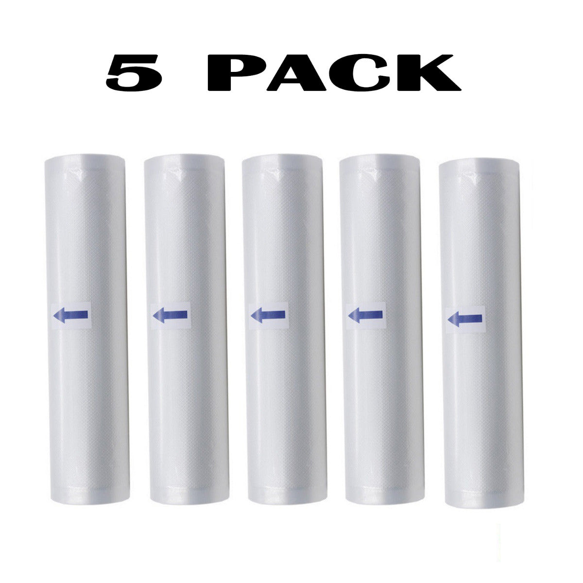 VACCUM FOOD SEALER 5MX28CM ROLL BAGS-5 Pack