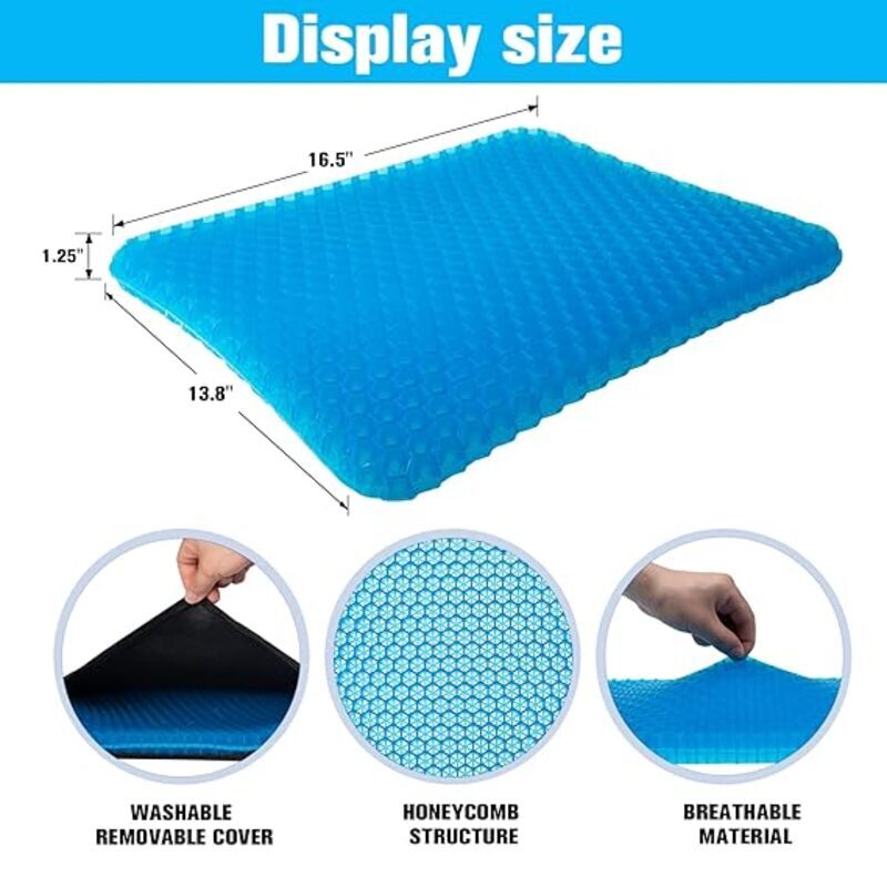 Breathable Honeycomb Gel Seat Cushion, 2 Layer