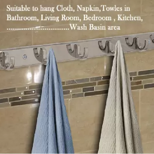 6 Pin Bathroom Cloth Hooks Hanger