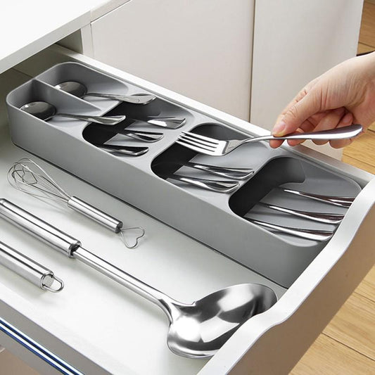 Stackable Drawer Cutlery Storage Organizer Tray