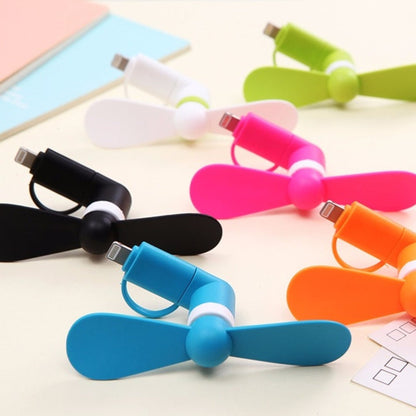 USB mini fan for Smartphone (Compatible) android with multi plug-Black