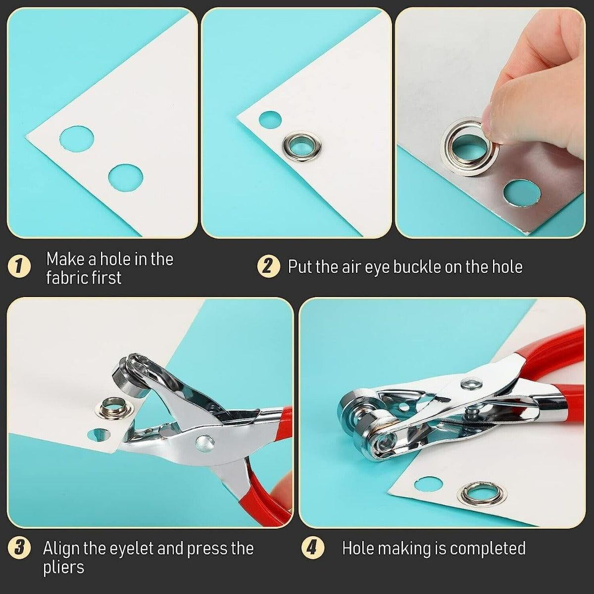 Grommet Eyelet Pliers Tool Kit