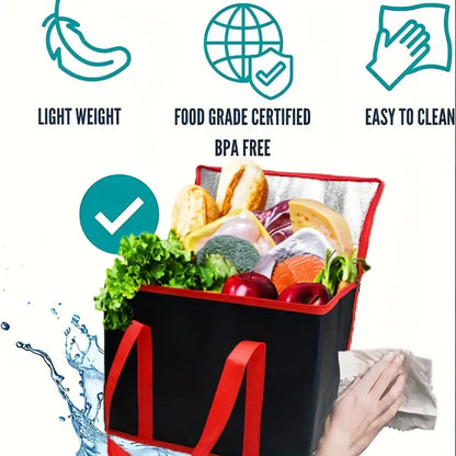 Portable Insulated Lunch Bag with Aluminum Foil Lining
