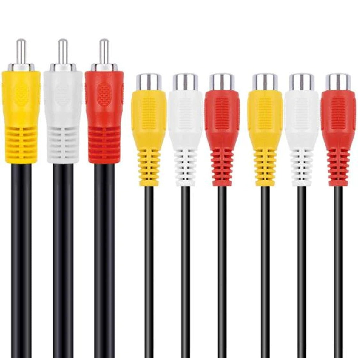 3 RCA Male to 6 RCA Female cable