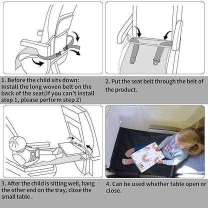 Airplane Footrest Seat Extende With Anti-Slip Design Travel Hammock For Chidrens