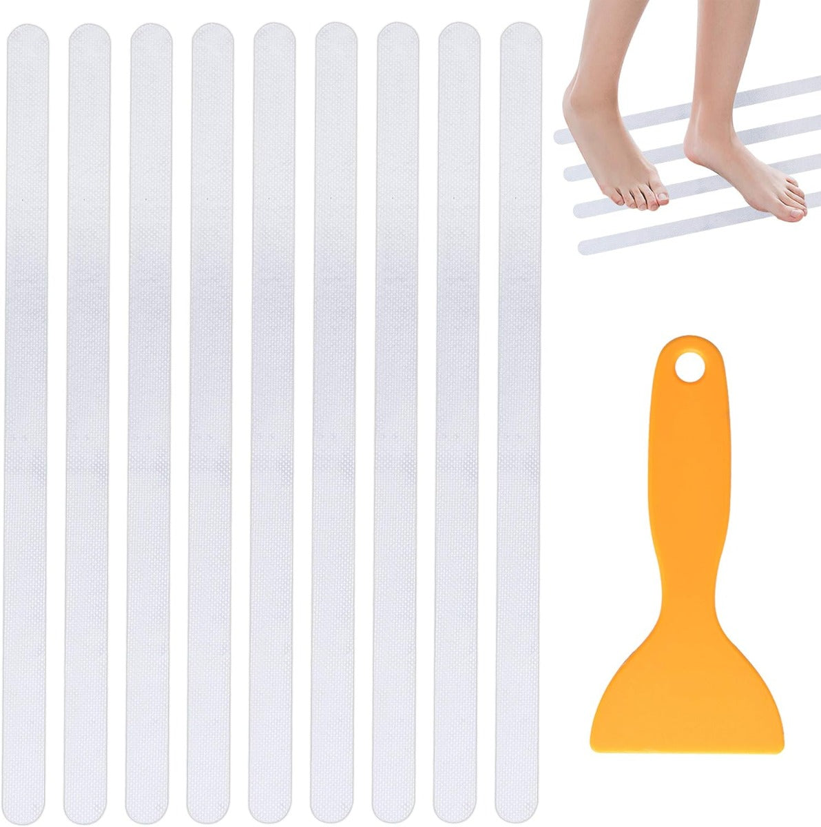 24Pcs Bath Tub Shower Stickers Anti Slip Grip Strips
