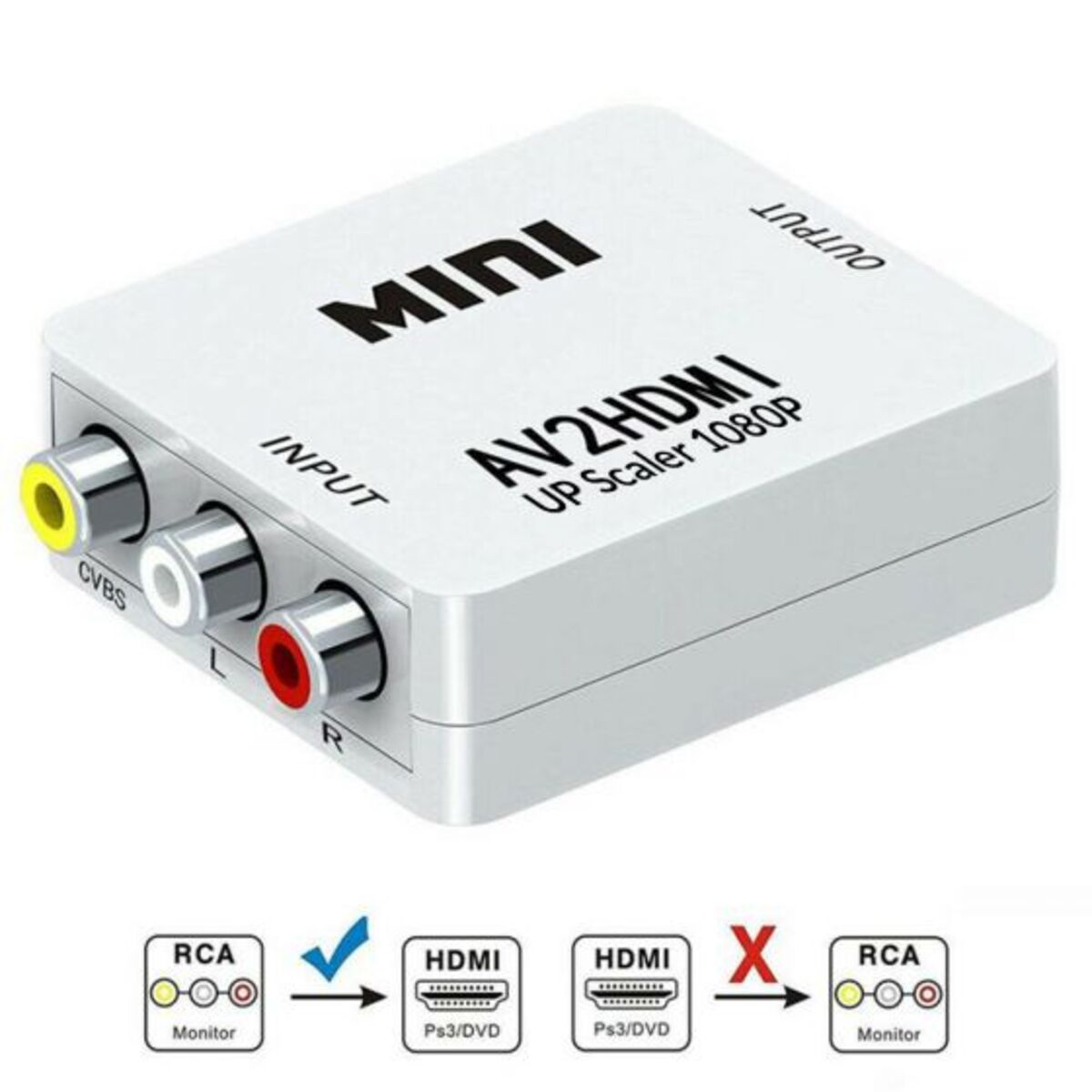 AV to HDTV Upscale Convertor 1080P 60Hz