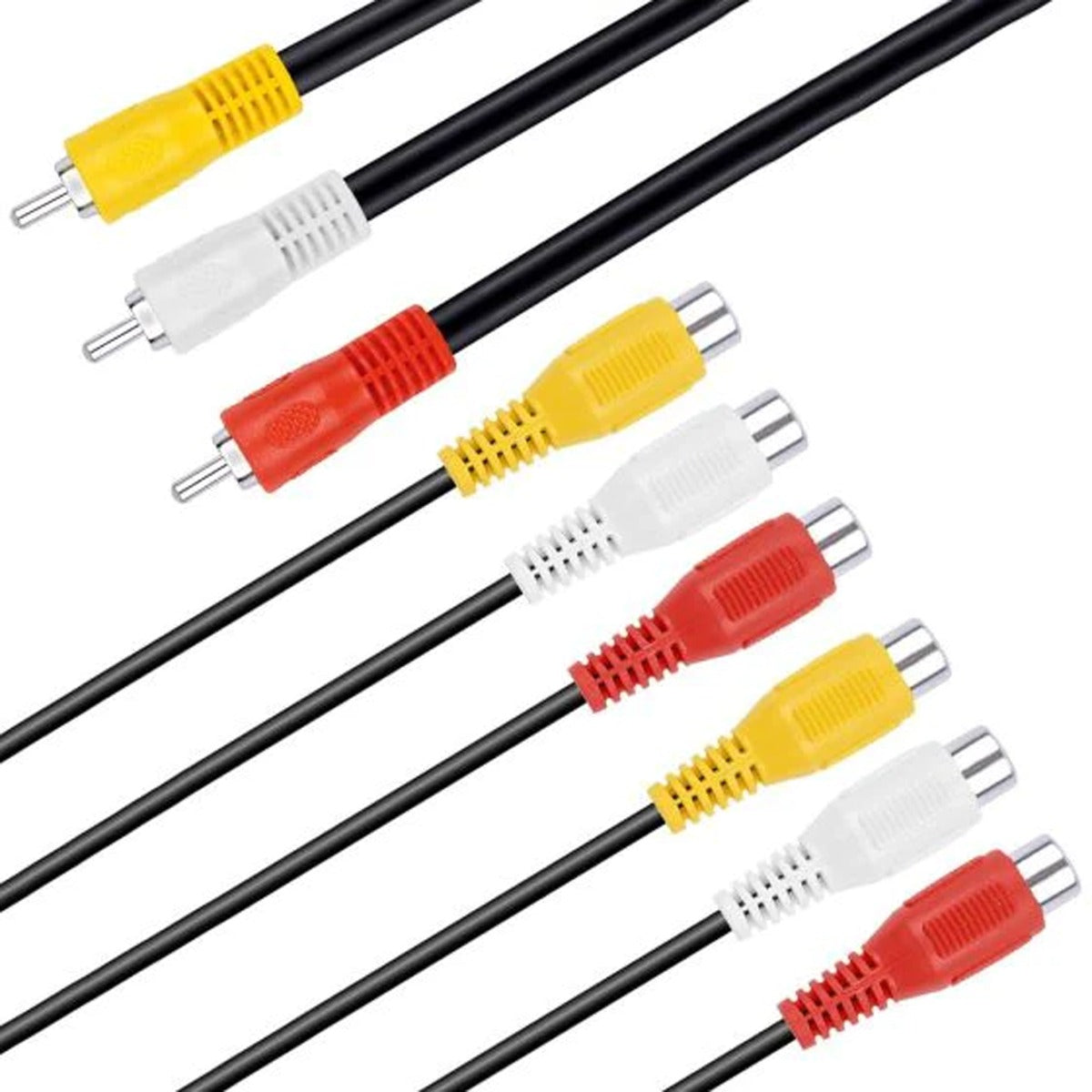 3 RCA Male to 6 RCA Female cable
