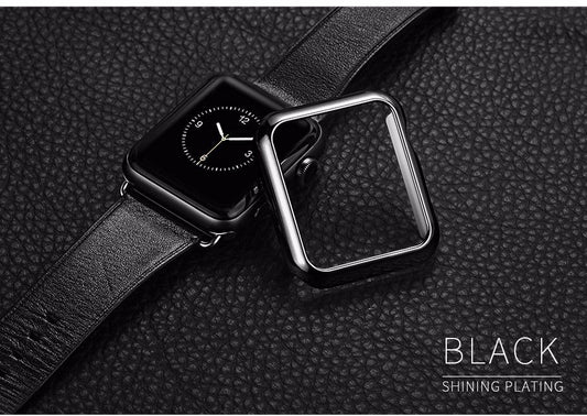 PC plastic electroplating case compatible for Smart Watch (Compatible)-Black-42mm