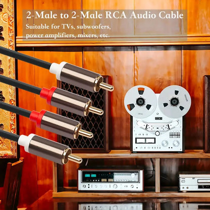 2RCA Male to Male Audio Stereo Cable - 6FT
