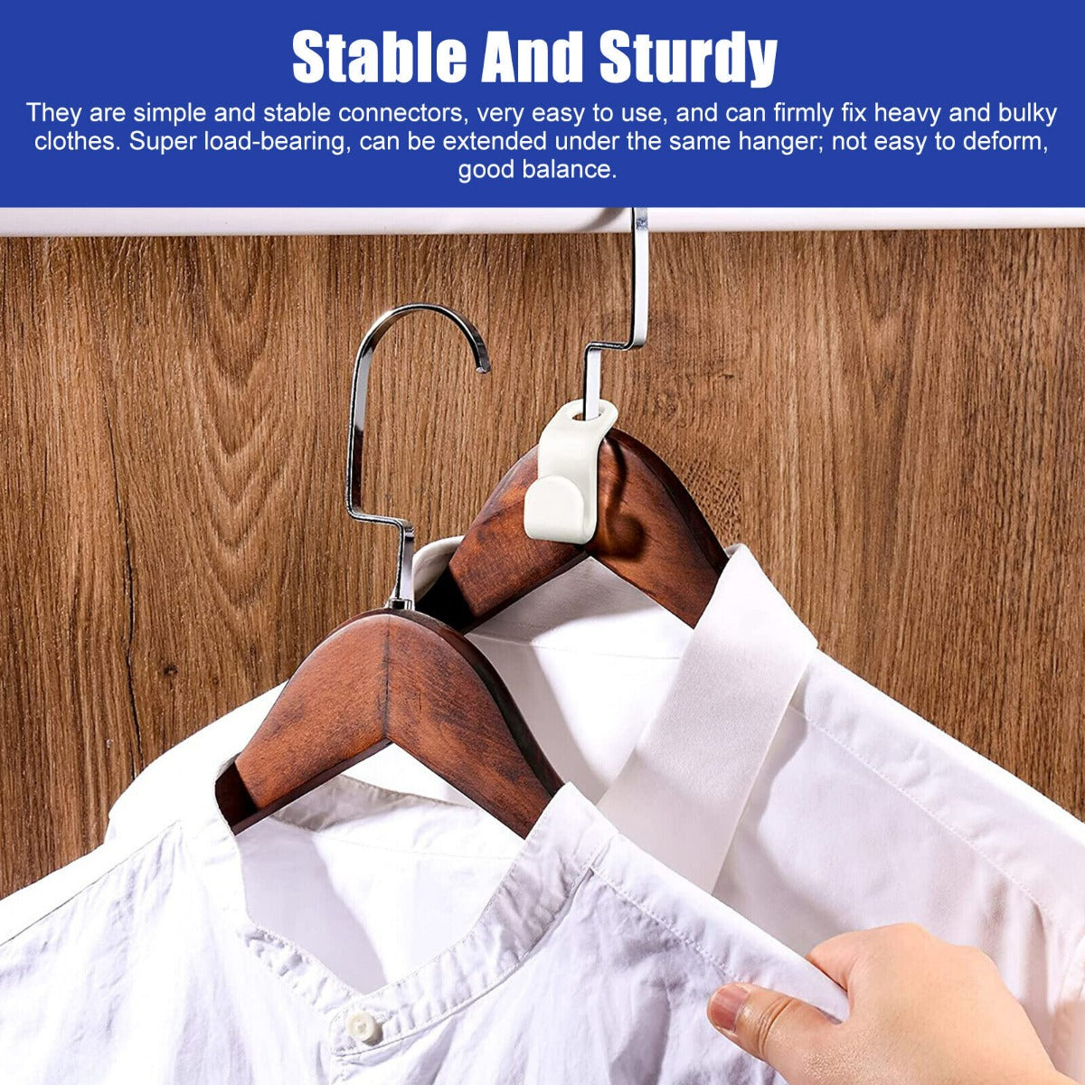 60pcs Clothes Hanger Connector Hooks