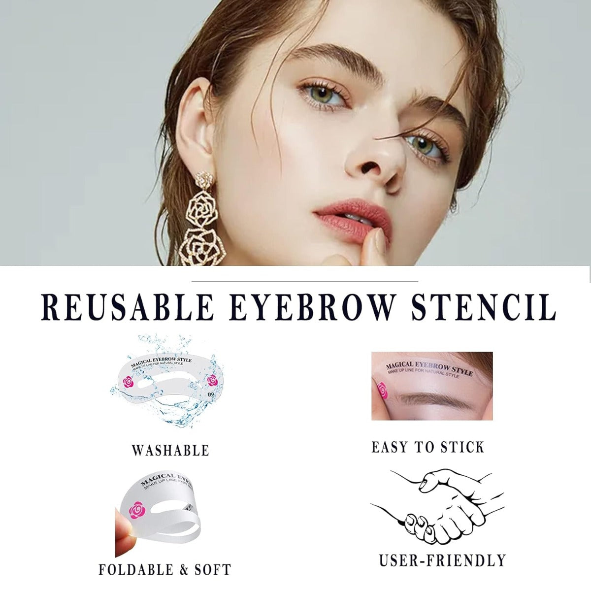 24 Styles Eyebrow Template Set
